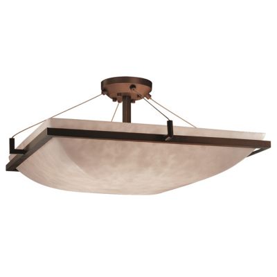 Clouds Square Semi-Flush Bowl Small by Justice Design Group - Starlight Lighting USA and Canada